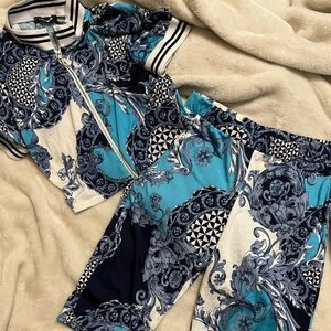 Fashion Nova blue two piece set